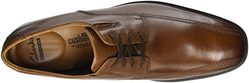 Clarks Tilden Walk Zapatos de cordones derby Hombre, Marrón (Dark Tan Leather -), 42.5 EU