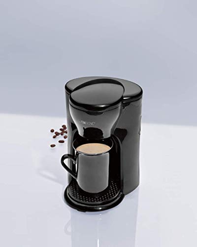 Clatronic KA 3356 Cafetera eléctrica pequeña de Goteo automática, Capacidad de 1 Taza café, 300 W, 1 Cups, plástico, Negro