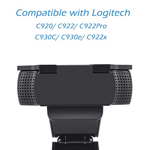 CloudValley Tapa de Cámara Web para Logitech C920/ C920 Pro/C920S/ C930e/ C920x/ C922x, Cubierta de Privacidad, Protectora para Webcam Cover (Negro Mate), 1 Unidades