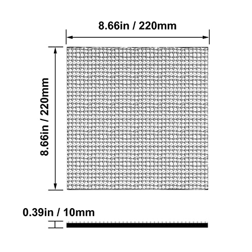 Cnloyua 2 unidades de 220 x 220 mm para impresora 3D, Reemplazo para Anycubic i3 Mega / Creality Ender 3 / Anet A8 / Lulzbot Taz CR10