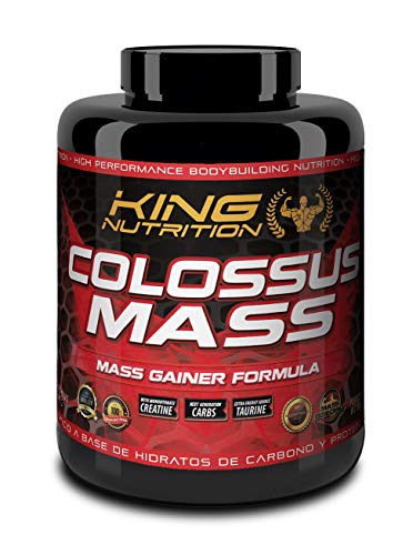 COLOSSUS MASS 3kg Cookies and Cream King Nutrition proteina carbohidratos creatina gainer subidor de masa peso y fuerza