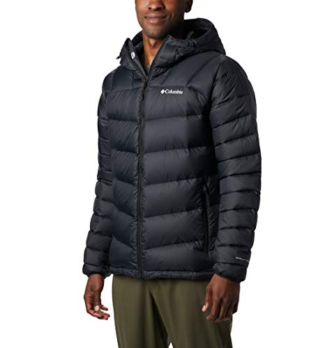 Columbia Centennial Creek Chaqueta De Plumón con Capucha, Hombre, Negro (Black), XXL