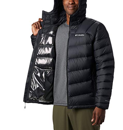 Columbia Centennial Creek Chaqueta De Plumón con Capucha, Hombre, Negro (Black), XXL