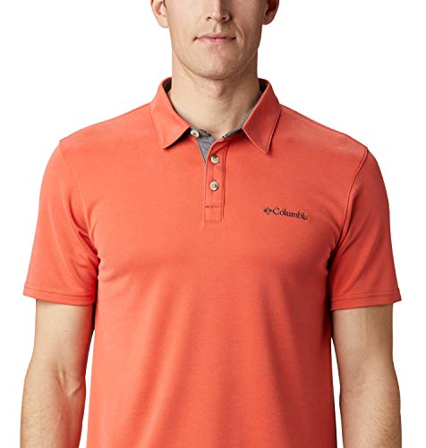 Columbia Neon Point Polo, Hombre, Wildfire, S