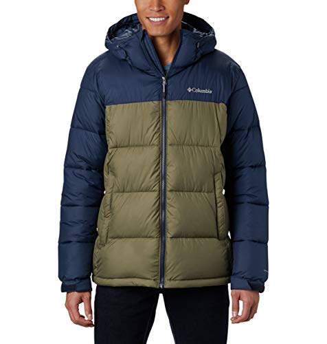 Columbia Pike Lake - Chaqueta con capucha para hombre Pike Lake, Hombre, Pike Lake Chaqueta con capucha, 1738031, Verde piedra/azul marino universitario., M