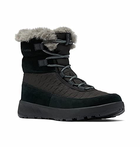 Columbia SLOPESIDE Peak Luxe, Botas para Nieve Mujer, Negro (Black/Graphite), 40.5 EU