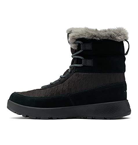 Columbia SLOPESIDE Peak Luxe, Botas para Nieve Mujer, Negro (Black/Graphite), 40.5 EU