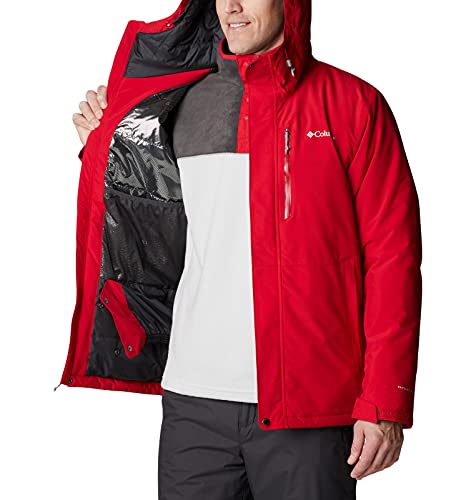 Columbia Winter District Chaqueta De Esquí con Capucha, Hombre, Mountain Red, S