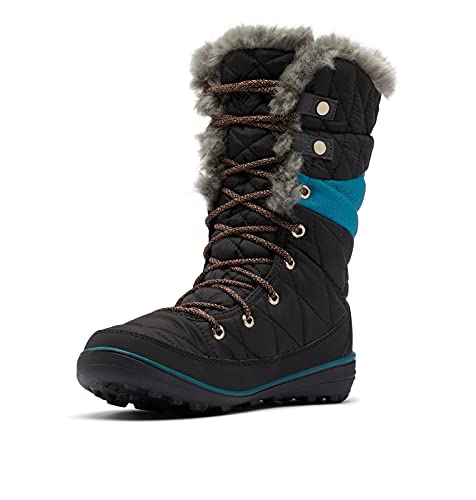 Columbia Women's Heavenly Omni-Heat Snow Boot, Black/Deep Water, 9