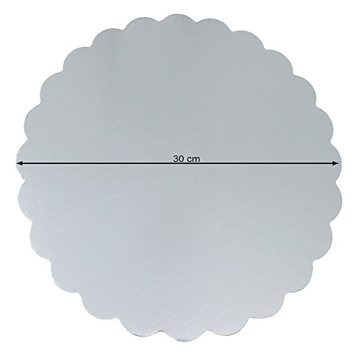 COM-FOUR® 8x Bases para tartas recubiertas - Base para decorar y servir - Plato para tartas de cartón - Ø 30 cm (08 piezas - pequeño/Ø 30,5 cm)