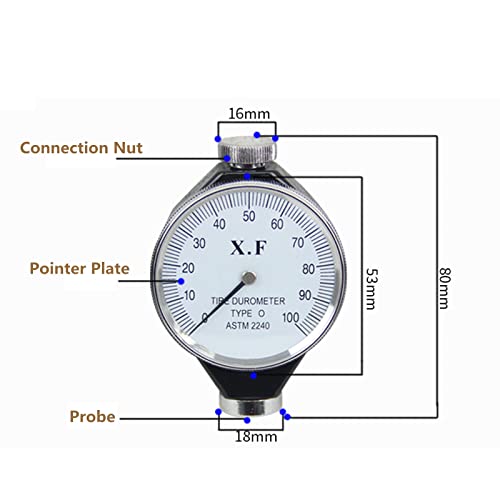 Comprobador de dureza, medidor, Shore Tipo A/O/D goma dureza Shore, Dureza de los neumáticos Tester medidor 0 – 100 ha (o tipo)