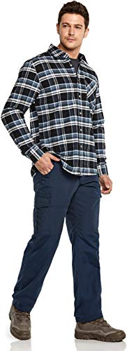 CQR Pantalones tácticos para hombre, impermeabilizantes, Ripstop, pantalones cargo ligeros, EDC de senderismo, pantalones de trabajo, ropa de exterior, Hombre, color azul marino, 34W / 30L