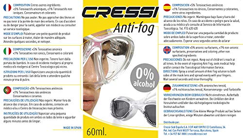 Cressi Anti-Fog 60Ml- 4 Pack