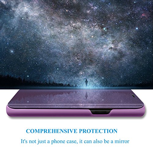 Croazhi Funda Compatible with Xiaomi Mi 8 Lite/Mi 8/Mi 8 Pro/Mi 8 SE/Mi 8 Explorer Carcasa para Mi 8 Lite(Mi 8X)/8/8 Pro/8 SE/8 Explorer Cover Case Protector Silicona Libro (Morado, Mi 8 Lite)