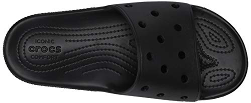 Crocs Classic Crocs Slide Unisex Adulta Zuecos, Negro (Black), 41/42 EU