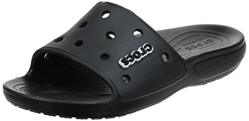 Crocs Classic Crocs Slide Unisex Adulta Zuecos, Negro (Black), 41/42 EU