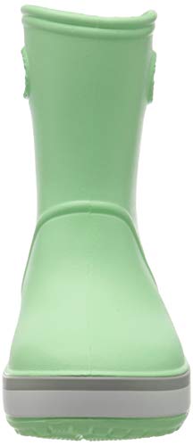 Crocs Crocband Rain Boot K Unisex Niños Crocband Rain Boot K, Verde (Neo Mint/Light Grey), 23/24 EU