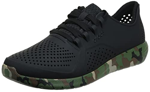 Crocs Literide Pacer - Zapatillas cómodas para Hombre LiteRide Pacer para Hombre, Zapatillas cómodas para Hombre, Black Camo, 12