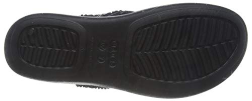 Crocs Monterey Diamante WdgFpW, Chanclas Mujer, Nero Black, 37/38 EU