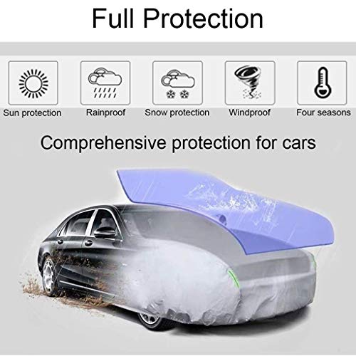 Cubierta Impermeable Del Coche Compatible Con JEPP Cherokee,Comanche,Commander,Compass Fundas Para Coche Coche Exterior Nuevo Modelo Cubierta Protectora ( Color : Silver , Size : Comanche )