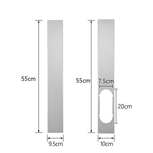 Cubierta para Aire Acondicionado Portátil Ventanas Corredera,Adaptador de ventana de interfaz de boca plana Conector de Tubo de Manguera de Escape para Aire Acondicionado portátil Adaptador de Ventana