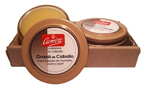 CUMBRE GRASA DE CABALLO - Pack de 2 unidades!! - PROTECCIÓN PARA EL CALZADO DEPORTIVO Y DE MONTAÑA (INCOLORO - 50 Gr)