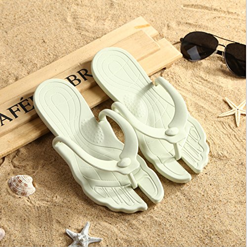 CWJDTXD Zapatillas de verano Pareja viaje flip-flops impermeables hombres y mujeres con plegables ducha plegable verano ultraligero portátil baño antideslizante, S (apto para 35-36 yardas), verde