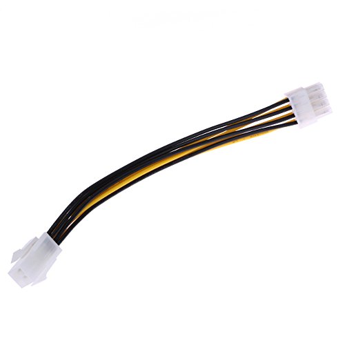 CY 10cm 4Pin a 8 Pin EPS 12V ATX Fuente de alimentación adaptador adaptador convertidor cable