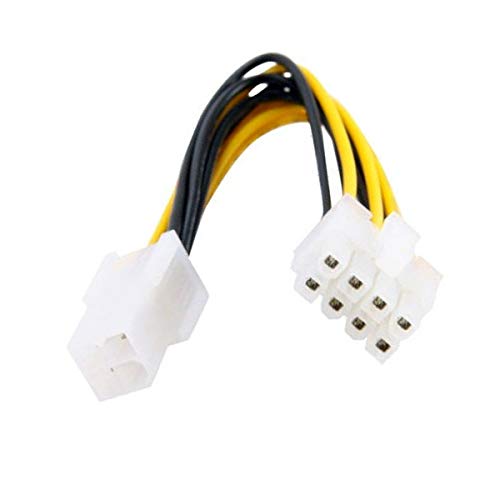 CY 10cm 4Pin a 8 Pin EPS 12V ATX Fuente de alimentación adaptador adaptador convertidor cable