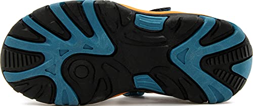 DAFENP Sandalias Deportivas Niño Verano Zapatillas Deporte Trekking Senderismo Al Aire Libre Plano Punta Cerrada Antideslizante XZT02-LakeBlue-EU28