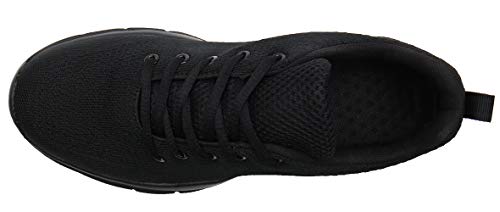 DAFENP Zapatillas de Running para Hombre Mujer Zapatos para Correr y Asfalto Aire Libre y Deportes Calzado Ligero Transpirable (Negro, Numeric_40)