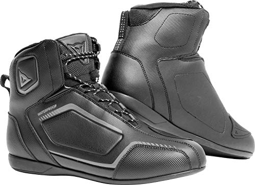 Dainese Raptors D-WP Shoes Zapatos Moto Impermeables, Negro/Negro/Antracita, 44 EU