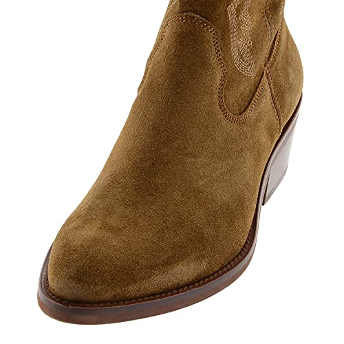 Dakota Boots Botines tacón Medio Estilo Cowboy Talla: 38 Color: Taupe