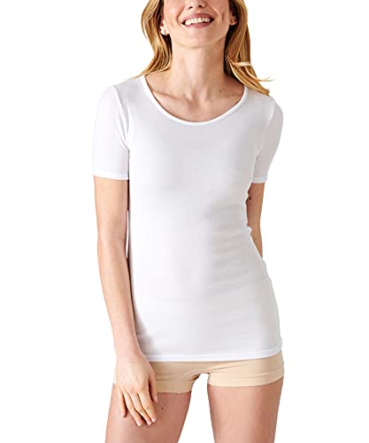 Damart Lote de 2 Camisetas Thermolactyl Alto térmico, Blanco, XS (Pack de 2) para Mujer