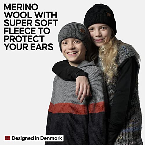 DANISH ENDURANCE Polar Fleece Merino Beanie One Size Black 1-Pack