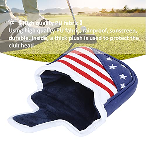 DAUERHAFT USA Stars and Stripes Golf Mallet Putter Head Cover, Sunscreen Golf Putter Covers, Golf Putter Protection Headcover, para Proteger la Cabeza de Golf(Small square/13 * 11 * 3cm)