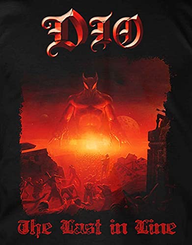 Dio T Shirt The Last In Line Band Logo Oficial Hombres Negro, Negro, X-Large