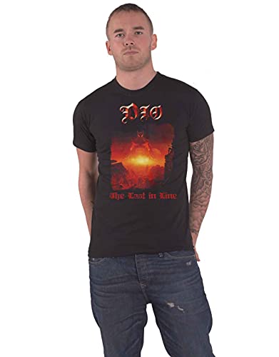 Dio T Shirt The Last In Line Band Logo Oficial Hombres Negro, Negro, X-Large