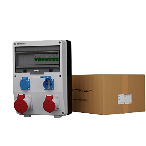 Distribuidor de corriente (2619) ECO-S, 1 módulo de 16 A, 1 módulo de 32 A y 2 módulos de 230 V, empotrable