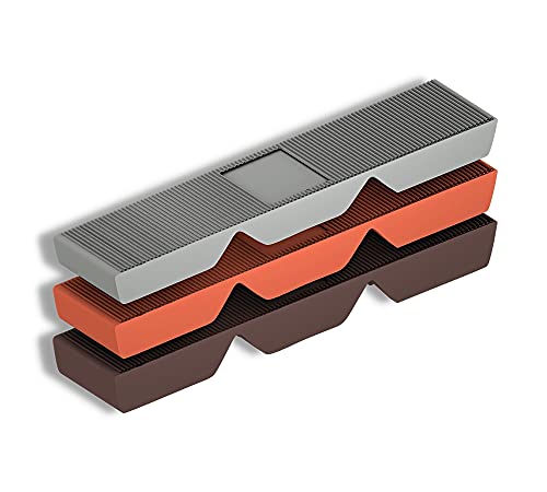 DOJA BARCELONA | Cuñas Acristalamiento 8 10 12mm | Cuñas para Cristales Gris + Naranja + Marron | PACK 150 | Cuñas Plastico Espaciar Objetos | Calzos para Cristales, Calzo de Plastico para Vidrio