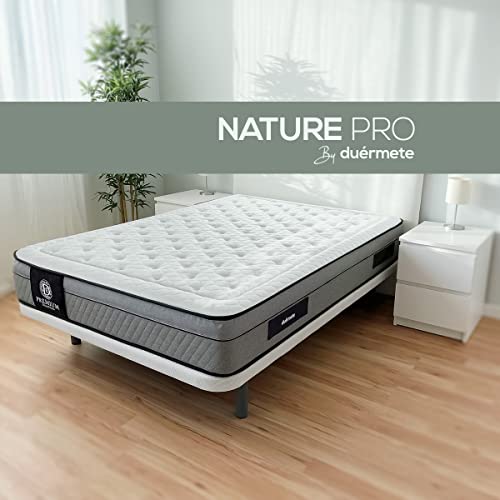 Duérmete Online - Colchón Viscoelástico Premium Nature Pro | Tecnología, Lujo y Confort | Tejido Tencel Natural, 80 x 190