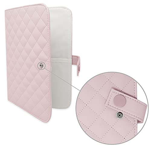 Duffi Baby Funda Portadocumentos de bebe recien nacido polipiel con cierre de broche. Porta Libro de Nacimiento con bolsillos. Carpeta portadocumentos tamaño estandar. Modelo Lux. Color Rosa 0552-06