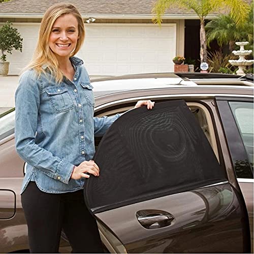 Duyifan Universal Car Sun Shade For Window UV, Car Anti-Mosquito Curtain, Breathable Mesh Sun Shield Protect Baby Pet from Sun,for Most of Vehicle (4PC Set)