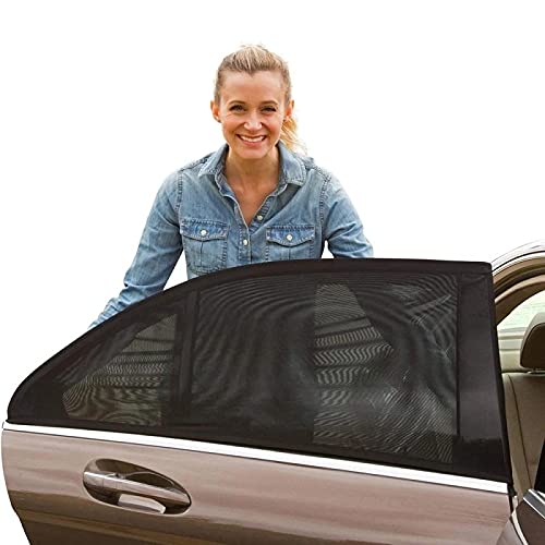 Duyifan Universal Car Sun Shade For Window UV, Car Anti-Mosquito Curtain, Breathable Mesh Sun Shield Protect Baby Pet from Sun,for Most of Vehicle (4PC Set)