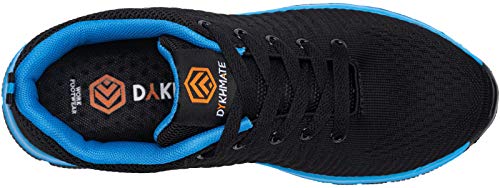 DYKHMATE Zapatillas de Deportes Hombre Ligero Transpirable Zapatos para Correr Gimnasio Casual Sneakers (Azul Negro,42 EU)