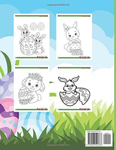 Easter Coloring Book For Kids: Book For Kids Ages 3-7, Toddlers and Preschool