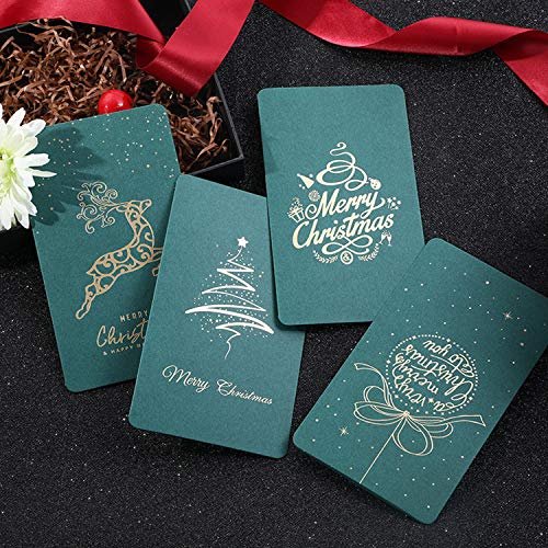 Eastor 4 tarjetas de Navidad premium con sobres y pegatinas, tarjetas postales de Navidad para familia, amigos, clientes, feliz Navidad