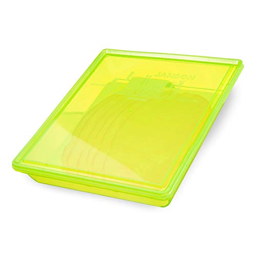 Easy Make – Juego de 4 cajas de conservación de 22 x 26 x 4,5 cm con apertura fácil – Ideal para guardar galletas, quesos, salchichas, salmón ahumado, hareng, laardón, terrina, jamón – Diseño francés