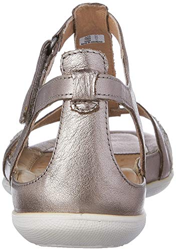 ECCO Flash 73, Sandalias Mujer, Plateado (57462Warm Grey Metallic/Moon Rock), 39 EU