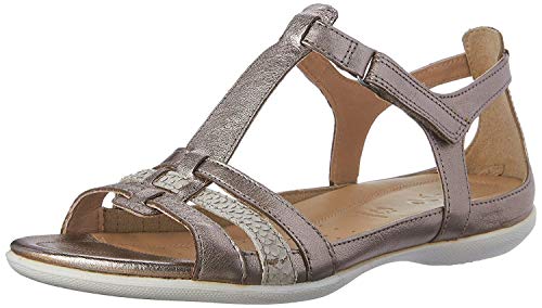 ECCO Flash 73, Sandalias Mujer, Plateado (57462Warm Grey Metallic/Moon Rock), 39 EU